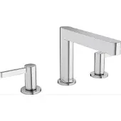 Hansgrohe Finoris 3-Loch Waschtischarmatur 110 mit Push-Open Ablaufgarnitur, Ausladung 169mm, 76033000, Farbe: Chrom
