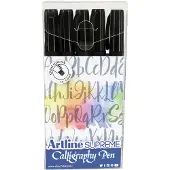 Artline Tuschen - Supreme Kalligraphiestift - 5 st. - Schwarz - - One Size - Filzstifte