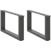 vidaXL Couchtischbeine U-Form 2 Stk. Anthrazit 60x(30-31) cm Stahl