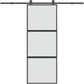 vidaXL Schiebetür mit Beschlag 76x205 cm Hartglas & Aluminium
