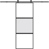 vidaXL Schiebetür mit Beschlag 76x205 cm Hartglas & Aluminium