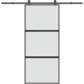 vidaXL Schiebetür mit Beschlag 90x205 cm Hartglas & Aluminium