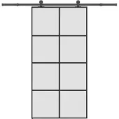 vidaXL Schiebetür mit Beschlag 102,5x205 cm ESG-Glas & Aluminium