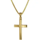 Trendor 75263 Kreuz-Anhänger Gold 333 (8 Karat) + Goldplattierte Kette