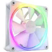 NZXT F120 RGB-Lüfter - 120 mm flüsterleiser PC-Gehäuselüfter mit 18 anpassbaren RGB-LEDs, ausgewogenem statischem Druck und Luftstrom, PWM-Drehzahlregelung, CAM-Software-Synchronisierung - Weiß