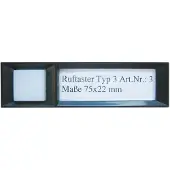 Bticino Ruftaster Typ3, Türstation Serie 500, 75x22mm, Mehrdraht-System, 1 Stk.