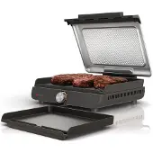 Ninja Sizzle GR101EU Elektrogrill und Plancha, 1450 W, Schwarz