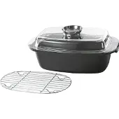 Karl Krüger Aromabräter Potsdam mit Glasdeckel und Aromaknopf 6 l 33cm