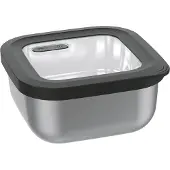 GEFU Frischhaltebox Provido Quadratisch Silber 1,8 L