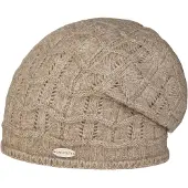 Chillouts Beanie "Maira Hat", Damen, grau (taupe), Feinstrick, Materialmix, meliert, unifarben, Mützen Beanie, mit weichem Lochstrickmuster