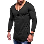 Behype Langarmshirt "NUKE L/S" mit V-Ausschnitt