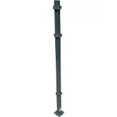 Peddy Shield Eckpfosten 90 cm mit Montageplatte bzw. Fuß für Stab- u. Doppelstabmatte anthrazit (RAL 7016)