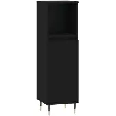 vidaXL Badschrank Schwarz 30x30x100 cm Holzwerkstoff