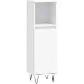 vidaXL Badschrank Weiß 30x30x100 cm Holzwerkstoff