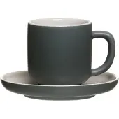 Ritzenhoff & Breker Tasse "Espressotasse mit Untertasse Jasper 100 ml", grau, 2 tlg., Keramik, Trinkgefäße, Tasse