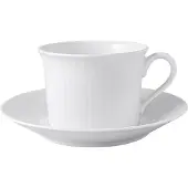 Villeroy & Boch Tasse "Cappuccino Tasse mit Untertasse Cellini 350 ml 2er Set weiß", weiß, B:2cm H:2cm Ø:18cm, Porzellan, Trinkgefäße, Tasse, Spülmaschinengeeignet, Mikrowellenfest