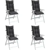 vidaXL Hochlehner-Auflagen 4 Stk. 120 x 50 x 7 cm Stoff