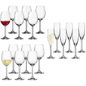Leonardo Gläser-Set "Wein- und Sektgläser Daily 18er Set transparent" Ideal für den Alltag, spülmaschinengeeignet