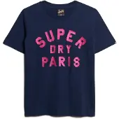 Superdry Glitter Logo Relaxed Kurzarm-t-shirt