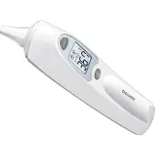 Beurer Ohr-Fieberthermometer "FT 58 mit Signalton bei Messende, Infrarot-Messtechnik" Hygienische Messung dank Abwurf der Schutzkappe ohne Hautkontakt