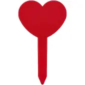 Combicraft Herzf√∂rmige Stecketiketten 46x82 mm in Rot, 100 Stück