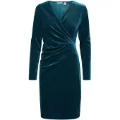 B.young Jerseykleid "Damen Fest BYPERLINA", Damen, Gr. M, N-Gr, blau (reflecting pond), Obermaterial: 92% Polyester PES. 8% Elasthan EL., Kleider Jerseykleid