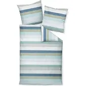 Janine Design Mako-Satin-Bettwäsche-Garnitur J. D. 87097 Farbe salbeigrün eukalyptus Größe 135x200+80x80