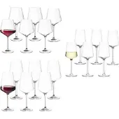 Leonardo Gläser-Set "Wein- und Sektgläser Puccini 18er Set transparent" Ideal für den Alltag, spülmaschinengeeignet