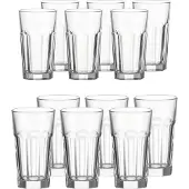 Leonardo Longdrinkglas "Longdrinkgläser Rock 24er Set transparent" Ideal für den Alltag, spülmaschinengeeignet