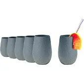 Stölzle Lausitz Stones 6 Stück Multifunktionsbecher kiesel (hellgrau) 352 00 12 SN150 | EAN 4012632298904