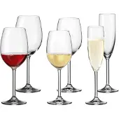 Leonardo Gläser-Set "Wein- und Sektgläser Daily 6er Set transparent" Ideal für den Alltag, spülmaschinengeeignet