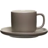 Ritzenhoff & Breker Tasse "Kaffeetasse mit Untertasse Jasper 240 ml", grau (taupe), 2 tlg., Keramik, Trinkgefäße, Tasse