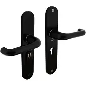 Intersteel Hintertür-Hardware Aurano PC 55mm Kernzugschutz Aluminium schwarz