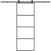 vidaXL Schiebetür mit Beschlag 76x205 cm ESG-Glas & Aluminium