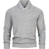 INDICODE JEANS Indicode Strickpullover Herren Grobstrick grau, M 770057-0001-09920