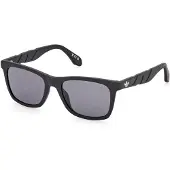Adidas Originals OR0101 Unisex-Sonnenbrille Vollrand Quadratisch Kunststoff-Gestell, schwarz