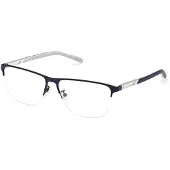 Adidas SP5048 Unisex-Brille inkl. Gläser Halbrand Quadratisch Metall-Gestell 57/17/145, blau