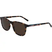 Lacoste L915S Unisex-Sonnenbrille Vollrand Quadratisch Kunststoff-Gestell, braun