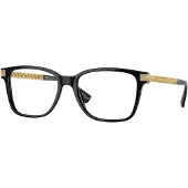 Versace Herren VE3340U GB1 Rahmen von BRILLEN Acetat Schwarz Transparent Pillow Normal