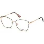 GUESS GU2825 Unisex-Brille inkl. Gläser Vollrand Cateye Metall-Gestell 55mm/16mm/140mm, gold