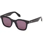 Adidas Originals Originals OR0109 Unisex-Sonnenbrille Vollrand Rund Acetat-Gestell, schwarz