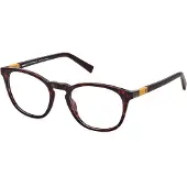 Timberland TB1766 Unisex-Brille inkl. Gläser Vollrand Rund Kunststoff-Gestell 51/20/140, braun