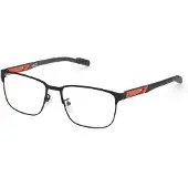Adidas SP5045 Unisex-Brille inkl. Gläser Vollrand Quadratisch Metall-Gestell 52/16/145, schwarz