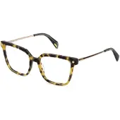 Police Damen VPLD26 777 Rahmen von BRILLEN Acetat Havanna Quadratisch