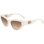 Liu jo LJ800S Damen-Sonnenbrille Vollrand Cat Eye Kunststoff-Gestell, weiß