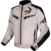 LS2 Garda Air Motorrad Textiljacke, hellgrau/orange, 5XL