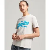 Superdry Vl Scripted Coll Kurzarm-t-shirt