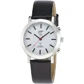Eco Tech Time ELS-11581-11L Funk-Solar Damenuhr Station Watch mit Lederband