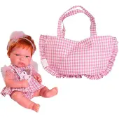 MuÑecas Antonio Juan Neugeborene Toneta Babypuppe Mit Tasche Rosa Rosa One Size