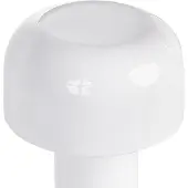 Beliani Tischlampe Weiß Metall Kabellos Wiederaufladbar Akku Touch Funktion LED Dimmfunktion USB Kabel Indoor Outdoor Tischleuchte Schreibtischlampe